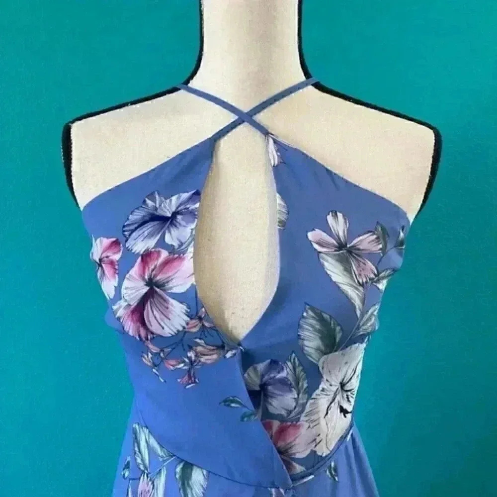 Revolve maxi Yumi Kim blue floral dress in size xs - Picture 3 of 7